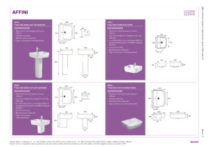 B&Q bathroom products specification guide section