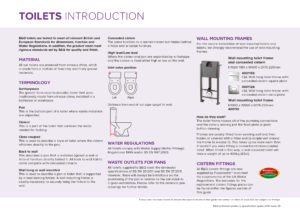 B&Q bathroom products specification guide section introduction