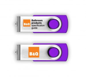 B&Q Bathroom products specification guide USB stick