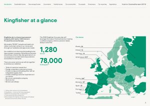 Kingfisher Sustainability Report 2017/18 example page 3