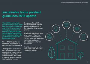 Kingfisher Sustainable Home Products quick guide 2018 updates