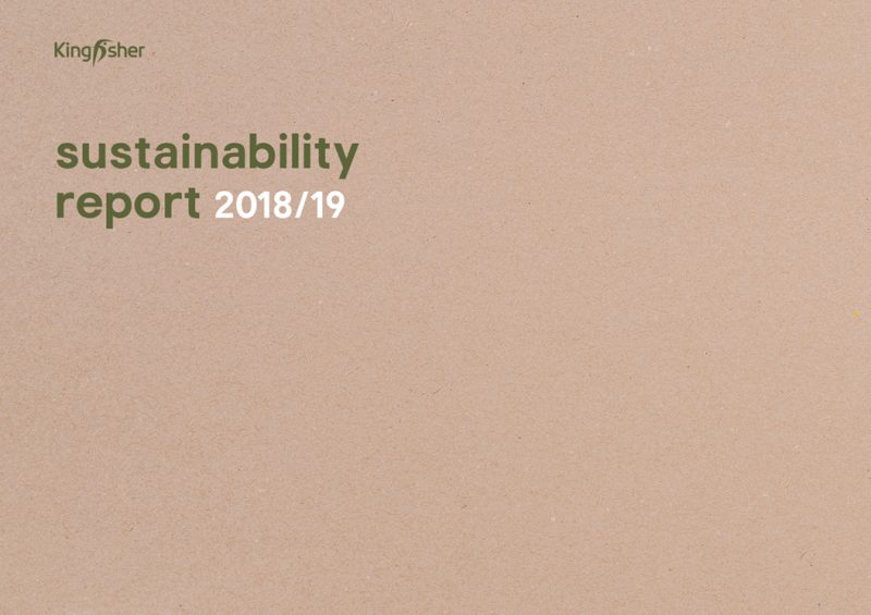 Kingfisher Sustainability Report 2019 front