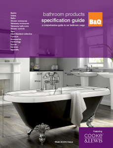 B&Q bathroom products specification guide binder cover