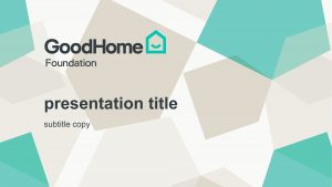 GoodHome Global Presentation PPT template cover slide