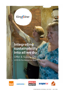 Kingfisher Supply Chain Performance report front cover