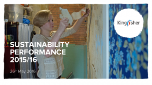Kingfisher sustainability performance presentation title slide