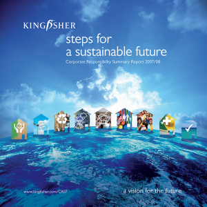 Kingfisher Corporate Responsibility Report 2008 front