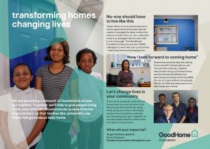 Good Home Foundation Transformation Campaign Introduction Poster part of a communications programme