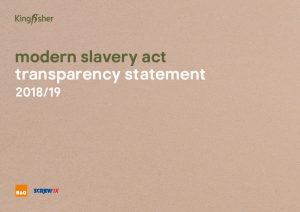 Kingfisher Modern Slavery Act 2019 cover