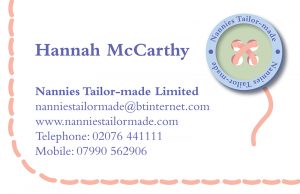 Nannies Tailor-made stationery business card