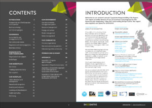 Shoosmiths CR report 2017-18 sample contents and intro pages