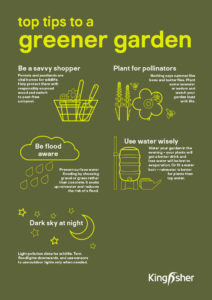 Kingfisher Sustainable Top Tips Garden A4 poster 2