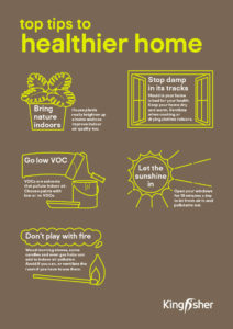 Kingfisher Sustainable Top Tips Healthier home A4 poster 1