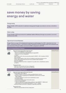 Kingfisher Sustainability Targets questionnaire 2019 sample page