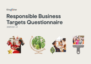 Kingfisher RB Targets questionnaire guide 2021/22 cover