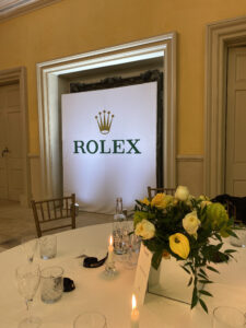 Rolex Deacons event 2022 in-situ dining area