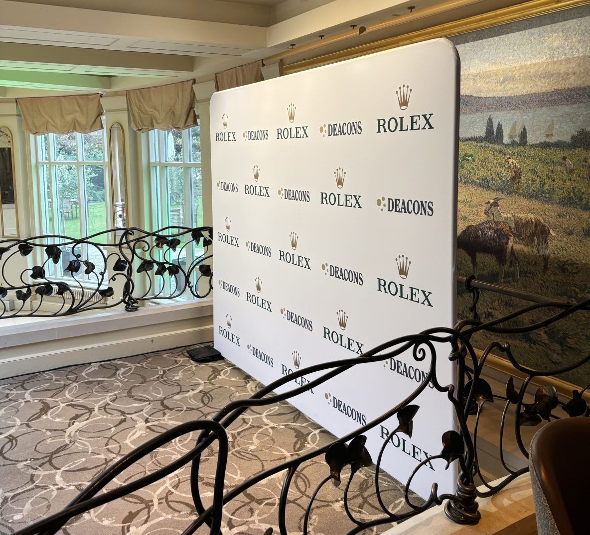 Deacons and Rolex Event Brand Display