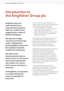 Kingfisher Asia handbook for factories 2024-25 introduction text