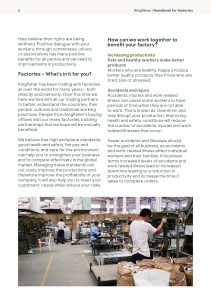 Kingfisher Asia handbook for factories 2024-25 text page